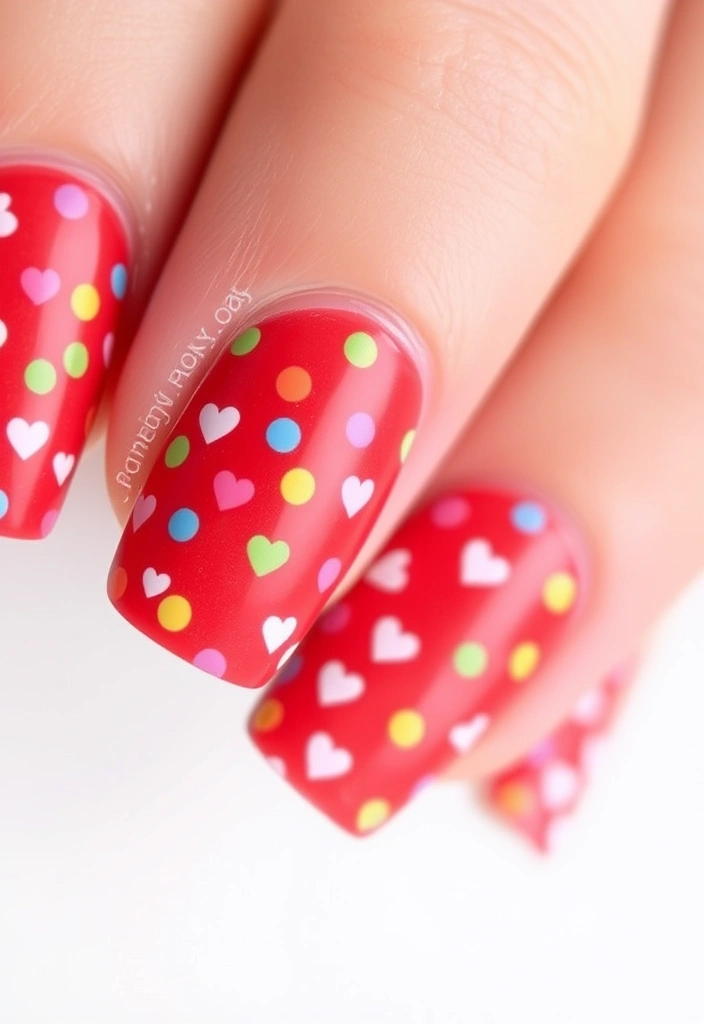 25 Stunning Valentine's Day Nails That Will Make You Swoon (You Won't Believe #10!) - 12. Cupid's Heart Dots