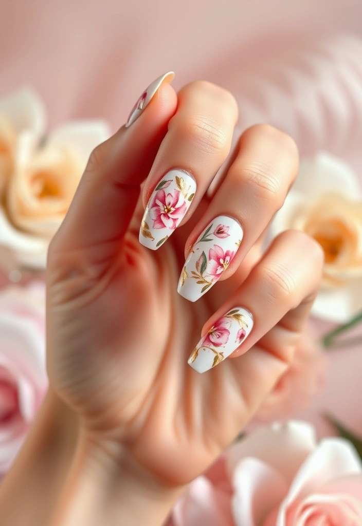 25 Stunning Valentine's Day Nails That Will Make You Swoon (You Won't Believe #10!) - 2. Sweetheart Floral Accents