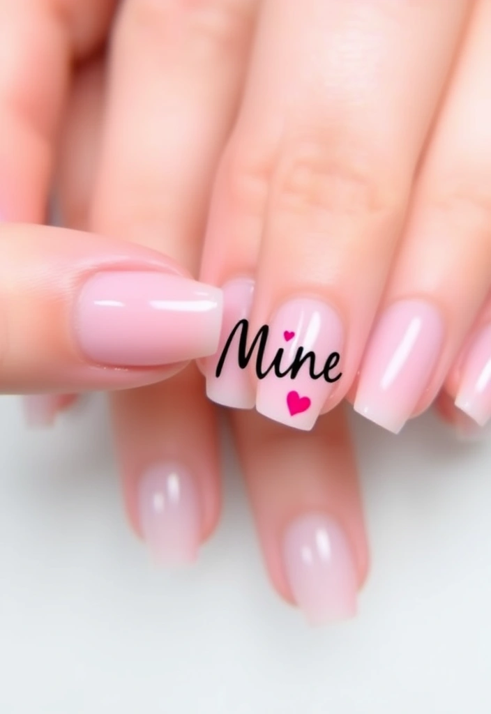 25 Stunning Valentine's Day Nails That Will Make You Swoon (You Won't Believe #10!) - 7. Be Mine Negative Space