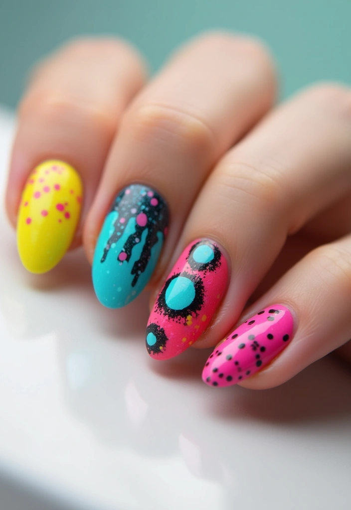 15 Stunning Nail Designs You Need to Try This Season (Your Friends Will Be Jealous!) - 14. Pop Art Vibes