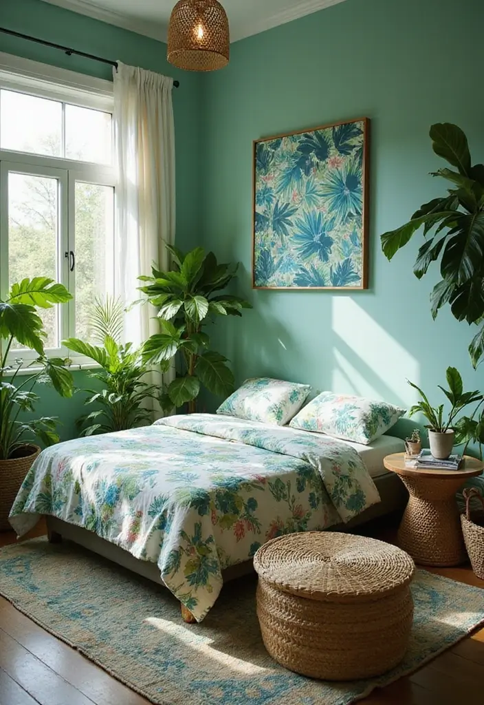 20 Colorful Bedroom Themes That Will Make You Feel Alive Every Morning! - 1. Tropical Paradise