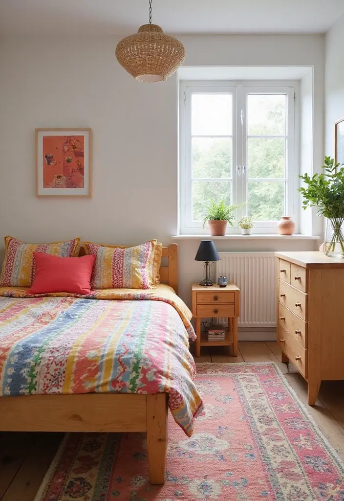 20 Colorful Bedroom Themes That Will Make You Feel Alive Every Morning! - 14. Colorful Scandinavian