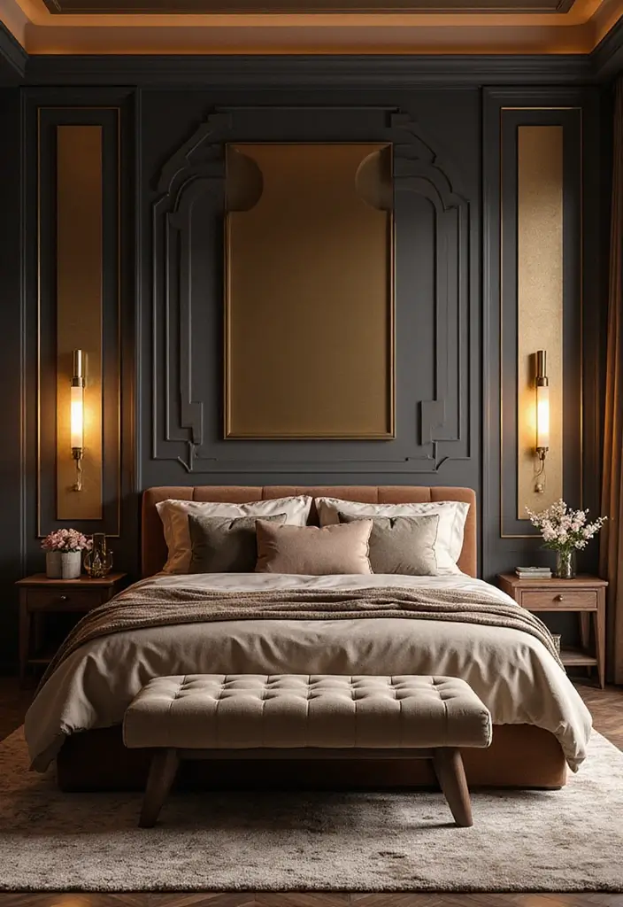 20 Colorful Bedroom Themes That Will Make You Feel Alive Every Morning! - 18. Modern Art Deco