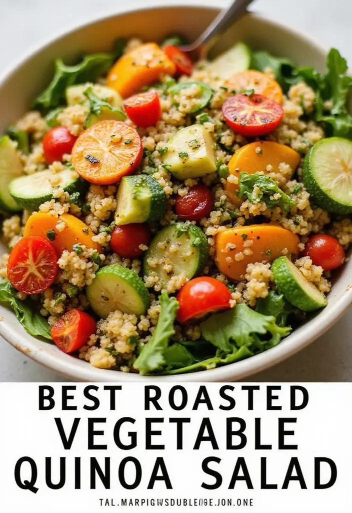 20 Healthy Dinner Ideas That Taste Amazing (Wait Until You Try #12!) - 11. Roasted Vegetable Quinoa Salad