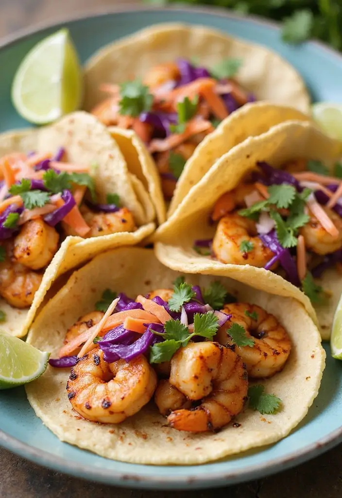 20 Healthy Dinner Ideas That Taste Amazing (Wait Until You Try #12!) - 12. Grilled Shrimp Tacos with Cabbage Slaw (Must-Try!)
