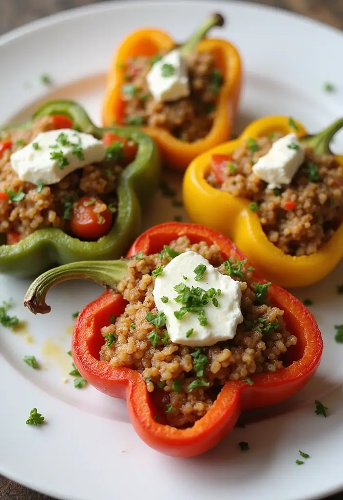 20 Healthy Dinner Ideas That Taste Amazing (Wait Until You Try #12!) - 14. Mediterranean Stuffed Peppers
