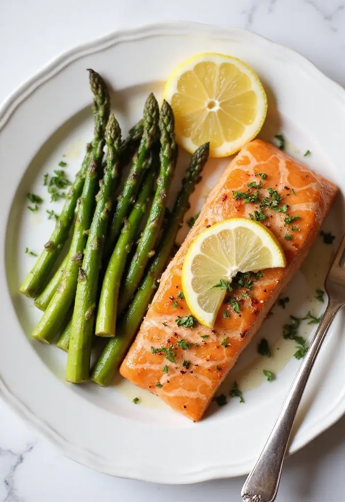 20 Healthy Dinner Ideas That Taste Amazing (Wait Until You Try #12!) - 4. Baked Salmon with Asparagus