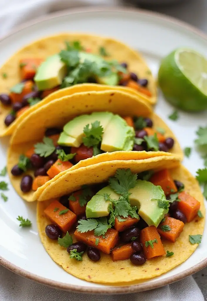 20 Healthy Dinner Ideas That Taste Amazing (Wait Until You Try #12!) - 8. Sweet Potato and Black Bean Tacos