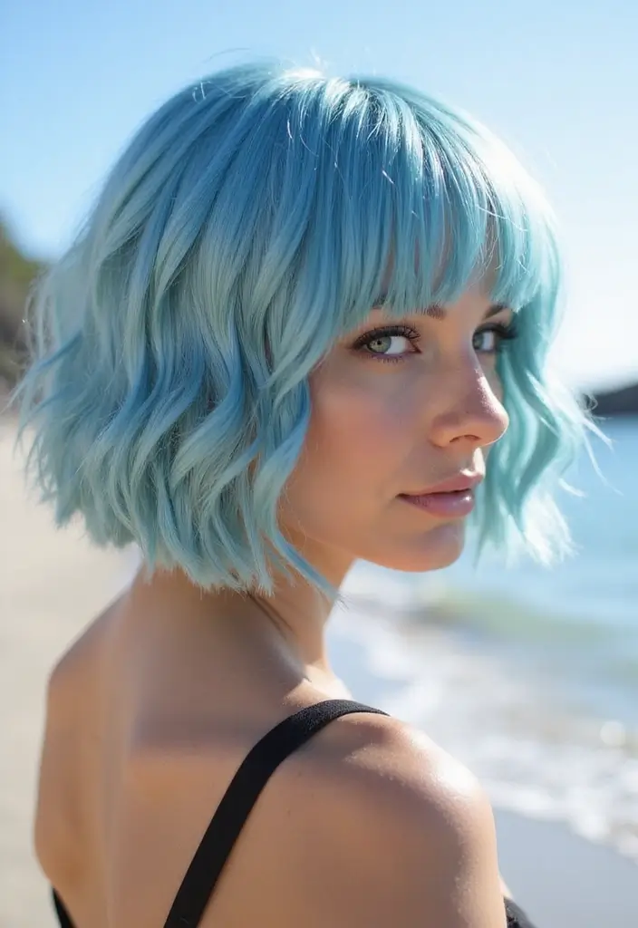 25 Colorful Hairstyles That Will Turn Heads (You Won’t Believe #18!) - 15. Ice Blue