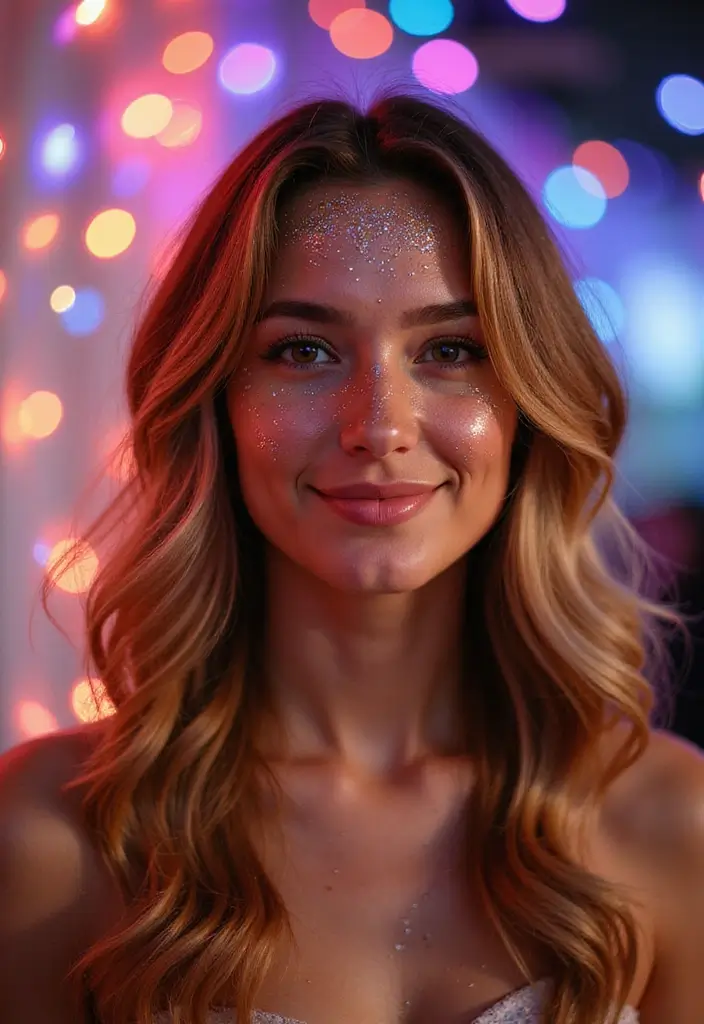 25 Colorful Hairstyles That Will Turn Heads (You Won’t Believe #18!) - 17. Glitter Hair