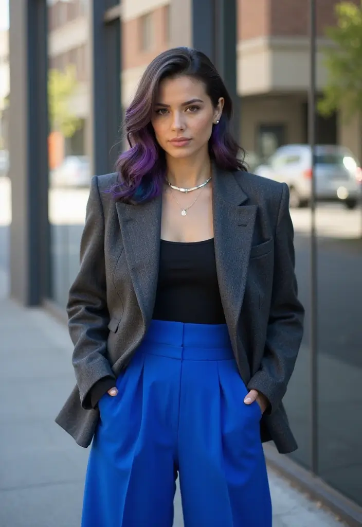 25 Colorful Hairstyles That Will Turn Heads (You Won’t Believe #18!) - 21. Charcoal and Color