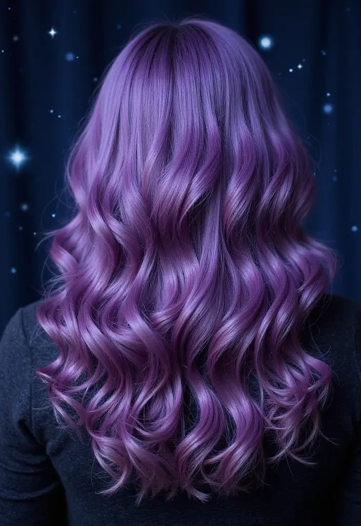 25 Colorful Hairstyles That Will Turn Heads (You Won’t Believe #18!) - 8. Cosmic Violet