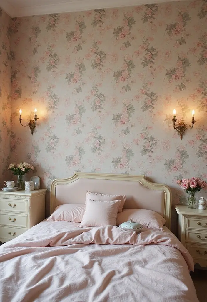 25 Stunning Floral Wallpaper Ideas That'll Transform Your Space into a Garden Paradise! - 1. Vintage Rose Elegance
