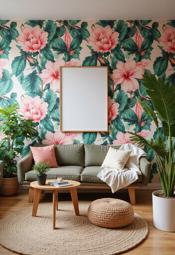 25 Stunning Floral Wallpaper Ideas That'll Transform Your Space into a Garden Paradise! - 2. Tropical Paradise