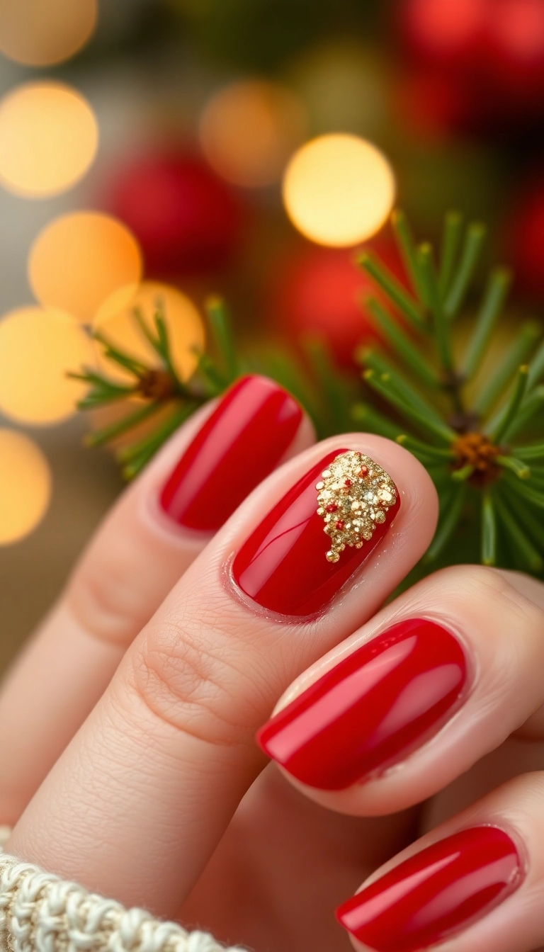 10 Trendy Christmas Nail Colors You Can't Miss This Holiday Season! - 1. Classic Christmas Red