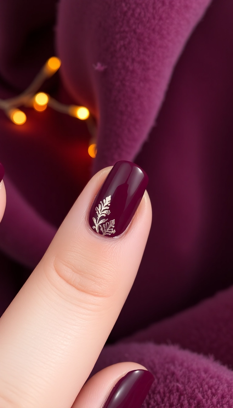 10 Trendy Christmas Nail Colors You Can't Miss This Holiday Season! - 6. Deep Plum Majesty