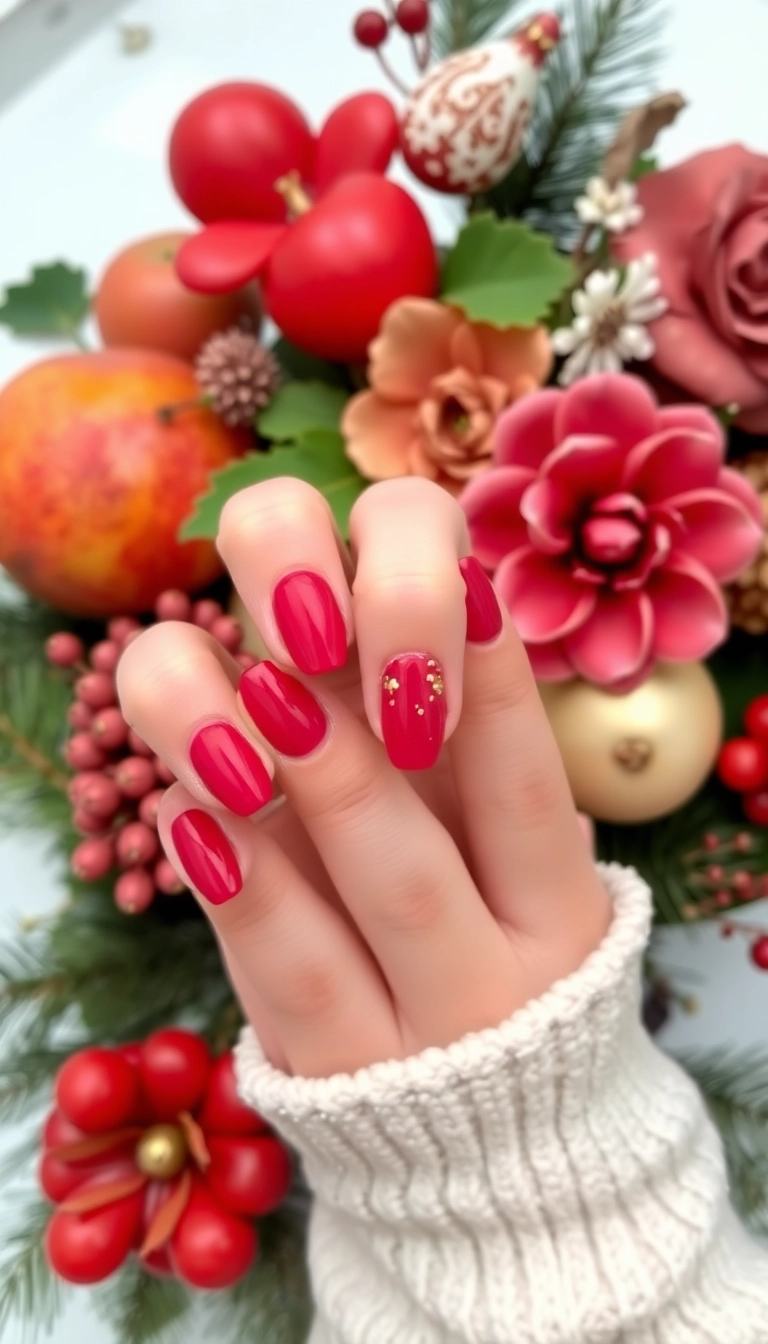 10 Trendy Christmas Nail Colors You Can't Miss This Holiday Season! - 9. Berry Burst Delight