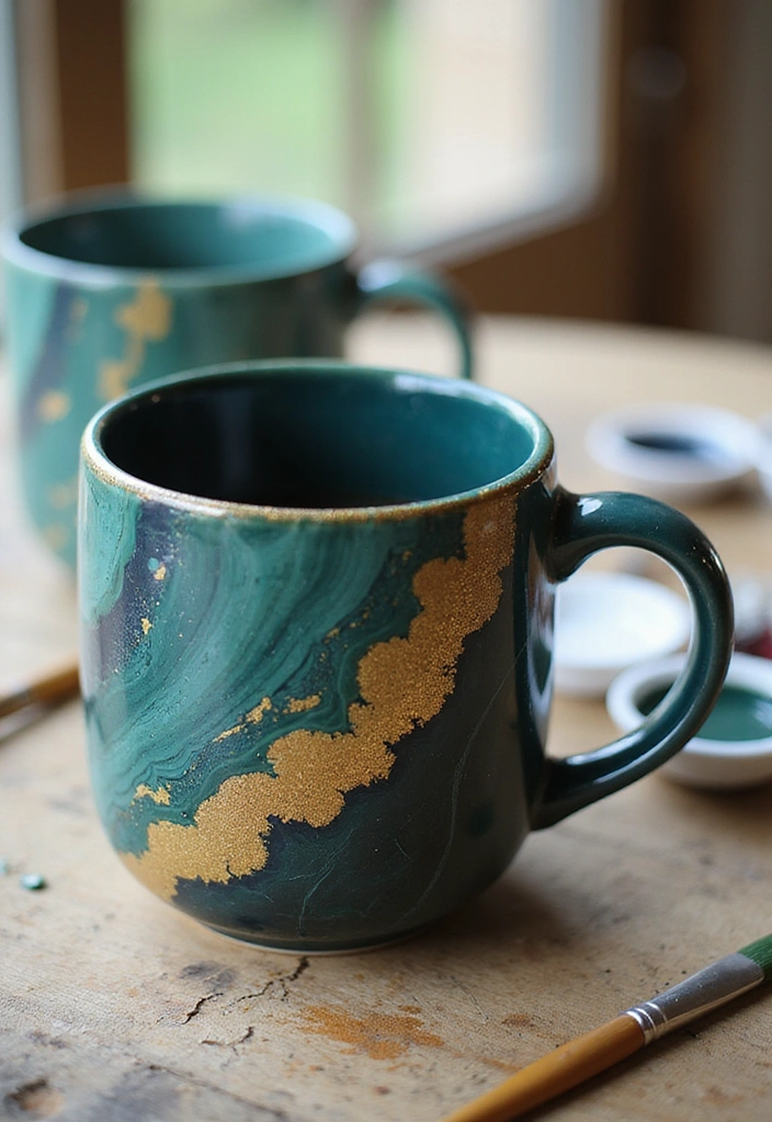 12 Unique DIY Ceramic Mugs That Make Perfect Gifts (Wait Until You See #5!) - 1. Marbled Magic