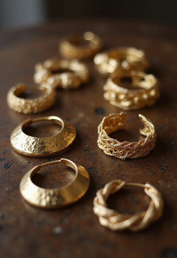 13 Gold Earrings Trends That Will Elevate Your Jewelry Game (Just Wait Until You See #8!) - 3. Textured Gold Designs