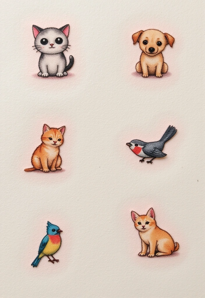 14 Adorably Cute Small Tattoos for Every Tattoo Lover (Don't Miss #11!) - 2. Adorable Animal Tattoos