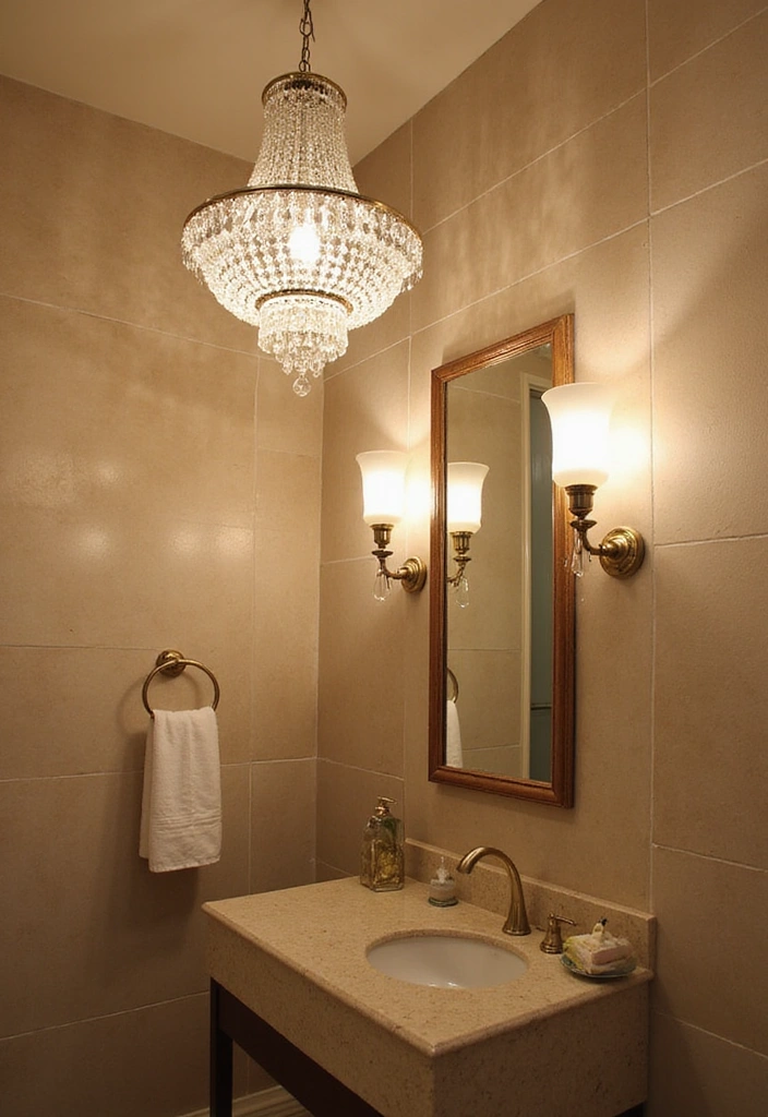 14 Luxury Bathroom Decor Ideas Under $500 (You'll Want #7!) - 2. Elegant Lighting Fixtures