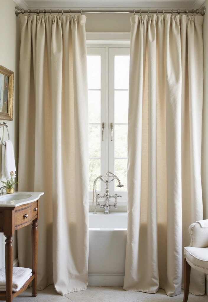 14 Luxury Bathroom Decor Ideas Under $500 (You'll Want #7!) - 4. Luxurious Shower Curtains