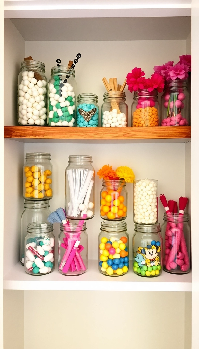 15 Closet Organization Tricks That'll Maximize Your Storage Space (You Won't Believe #7!) - 11. Repurpose Old Jars