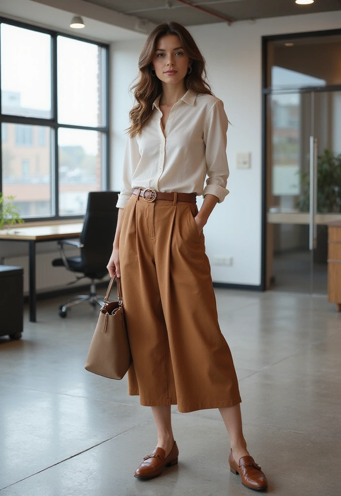15 Work Outfits That'll Make You the Best-Dressed in the Office (Tip #8 Is a Game Changer!) - 10. Trendy Culottes