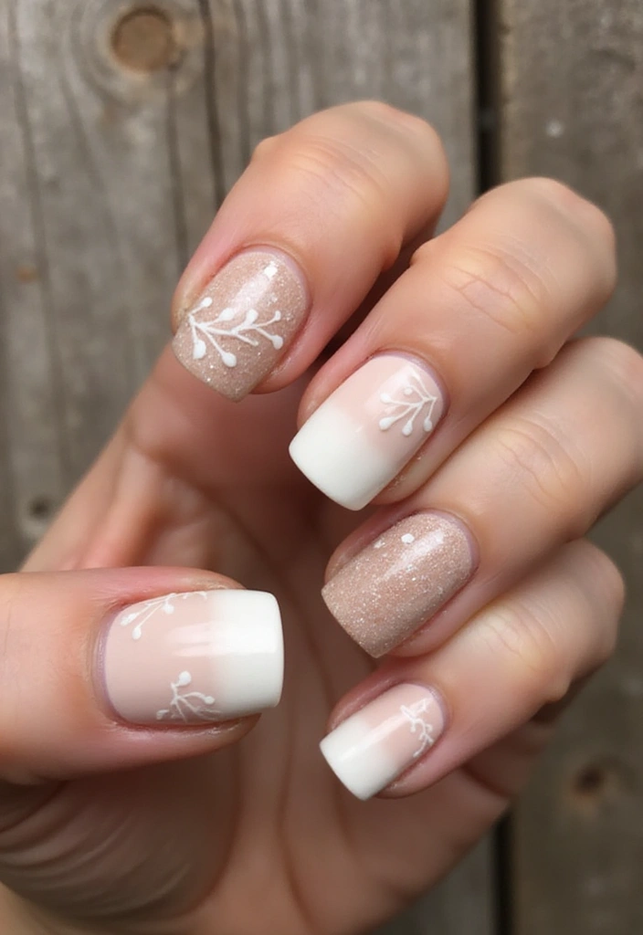 16 Gorgeous Ombre Spring Nail Ideas You Can’t Miss! - 13. Cream to Soft Brown Ombre