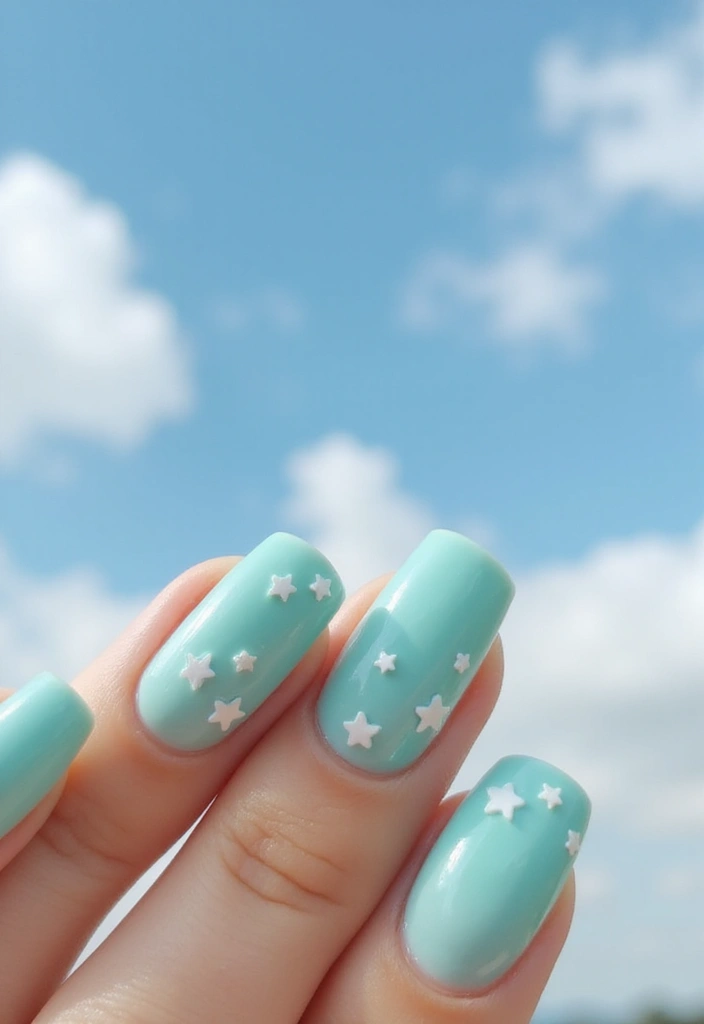 16 Gorgeous Ombre Spring Nail Ideas You Can’t Miss! - 3. Mint Green to Baby Blue Ombre