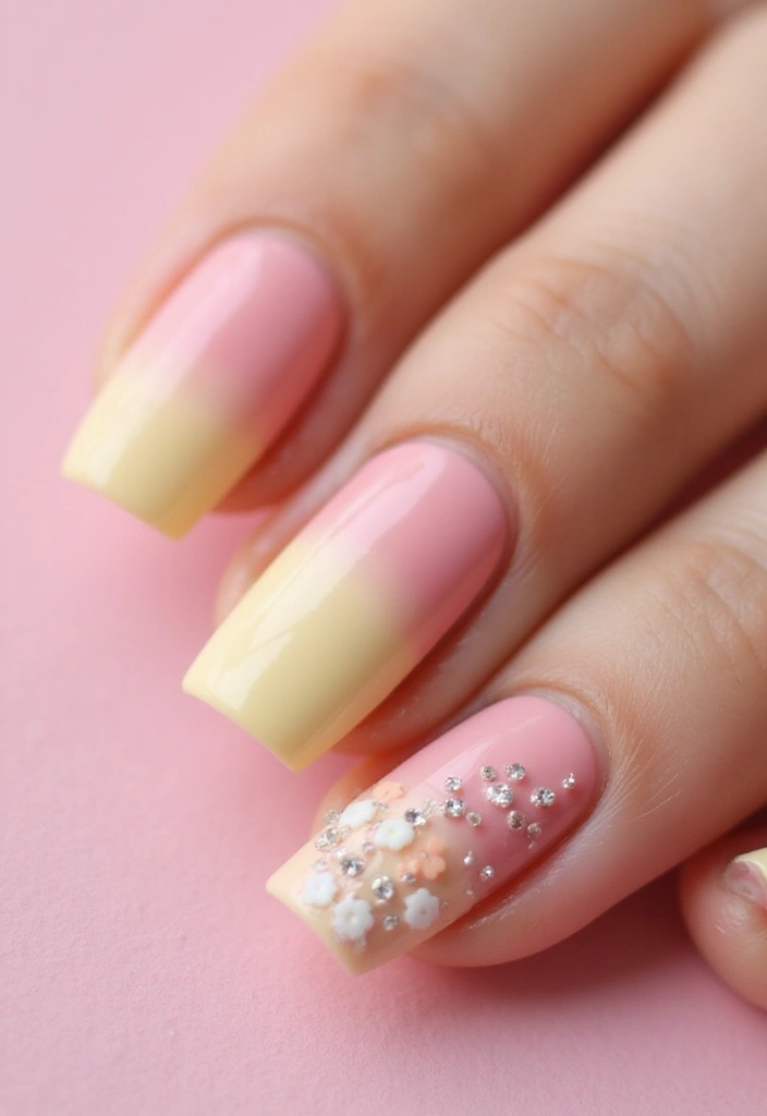 16 Gorgeous Ombre Spring Nail Ideas You Can’t Miss! - 4. Blush Pink to Soft Yellow Ombre