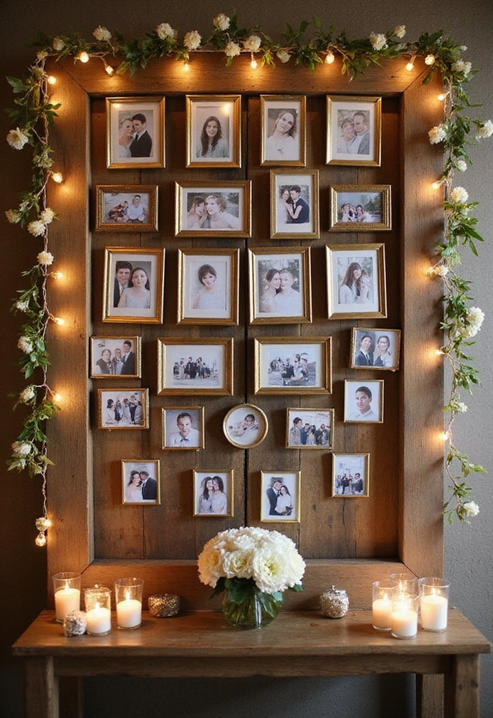 17 Romantic Wedding Decor Ideas That’ll Make Your Big Day Perfect (You Won’t Believe #10!) - 15. Romantic Photo Displays