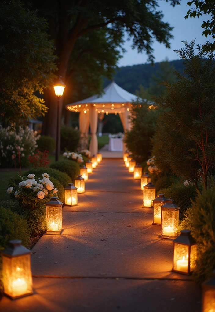 17 Romantic Wedding Decor Ideas That’ll Make Your Big Day Perfect (You Won’t Believe #10!) - 6. Candlelit Pathways