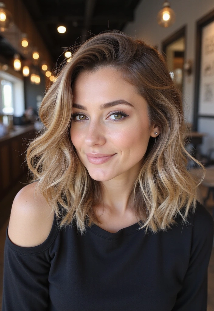 18 Celebrity Hairstyles You Can Totally Rock (Especially #3!) - 14. Textured Lob: Trendy and Fun