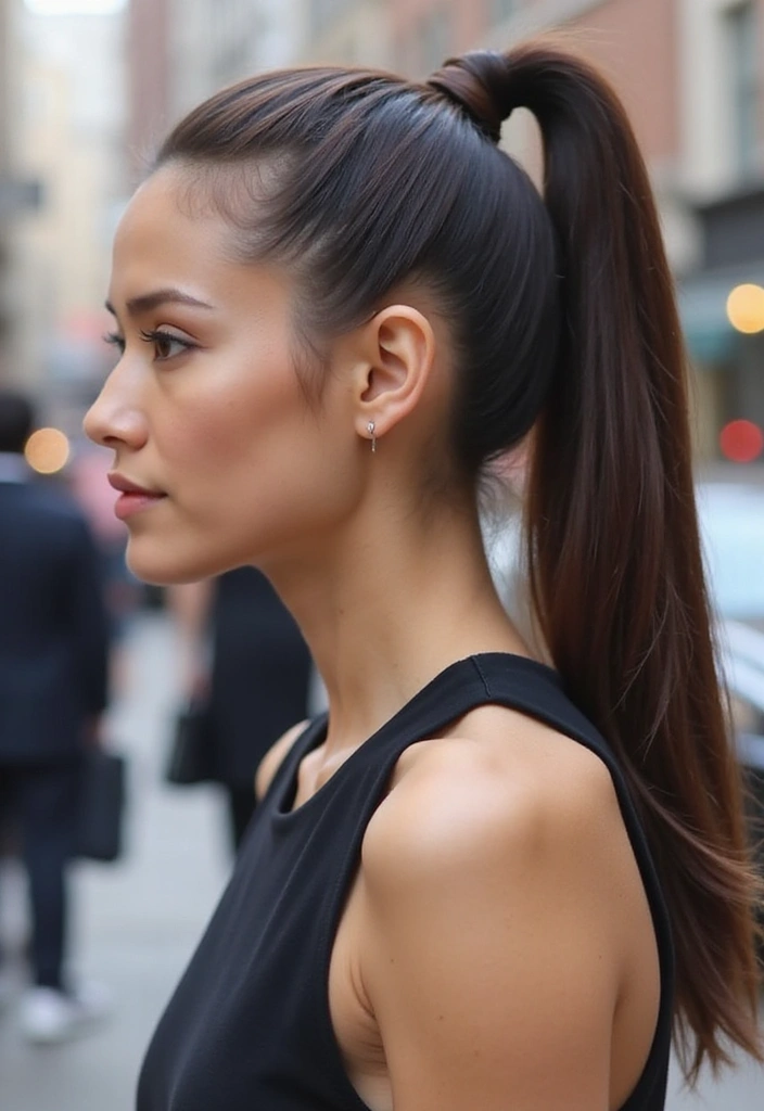18 Celebrity Hairstyles You Can Totally Rock (Especially #3!) - 3. The High Ponytail: Sporty and Chic