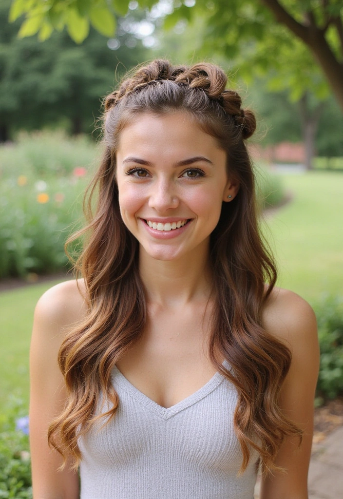 18 Celebrity Hairstyles You Can Totally Rock (Especially #3!) - 8. Half-Up, Half-Down: Fun and Flirty