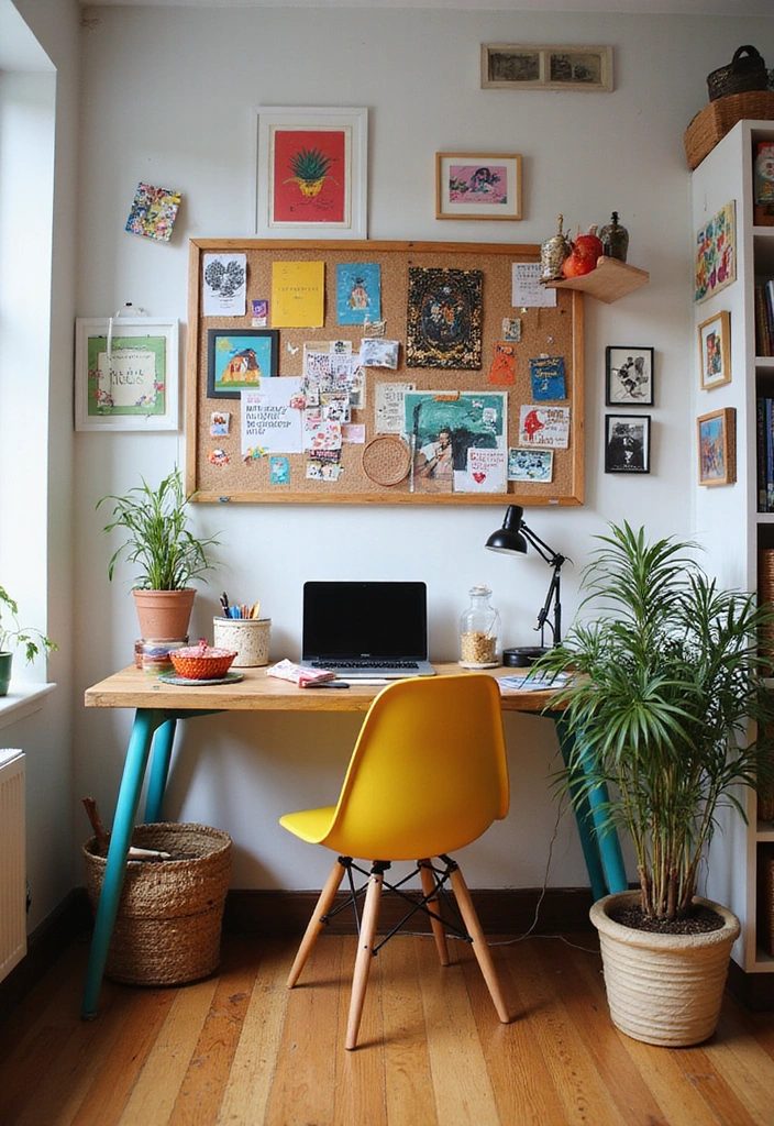 18 Stylish Home Office Setups That'll Skyrocket Your Productivity and Style! - 10. Artistic Expression