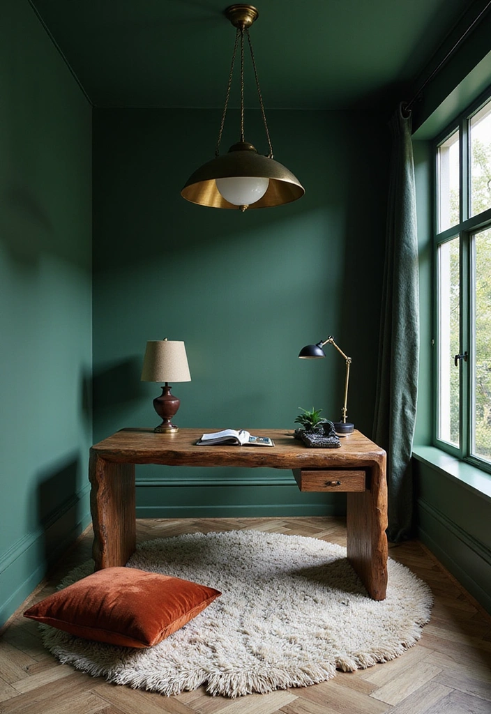 18 Stylish Home Office Setups That'll Skyrocket Your Productivity and Style! - 12. Bold and Dramatic