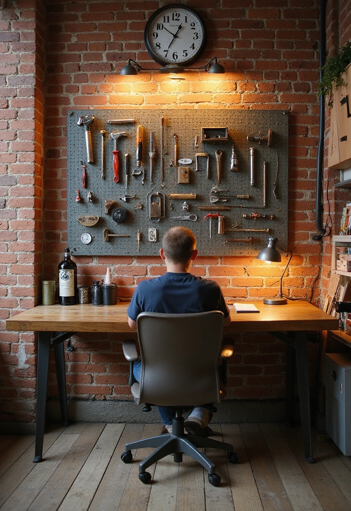 18 Stylish Home Office Setups That'll Skyrocket Your Productivity and Style! - 3. Modern Industrial