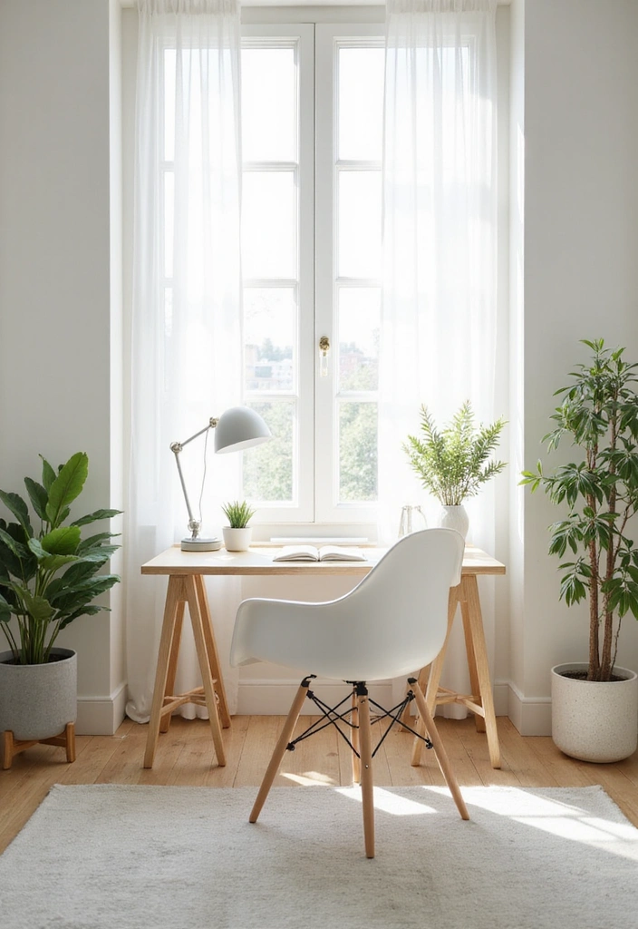 18 Stylish Home Office Setups That'll Skyrocket Your Productivity and Style! - 7. Bright and Airy