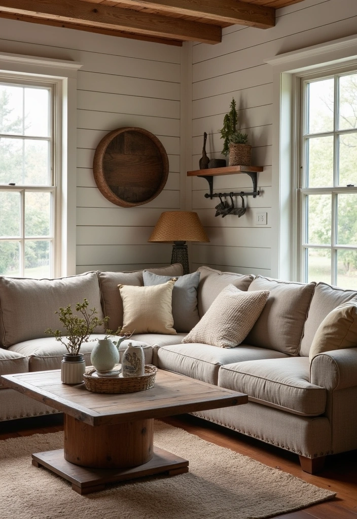 19 Cozy Living Room Transformations That Will Make You Want to Redecorate Immediately! - 10. Farmhouse Cozy