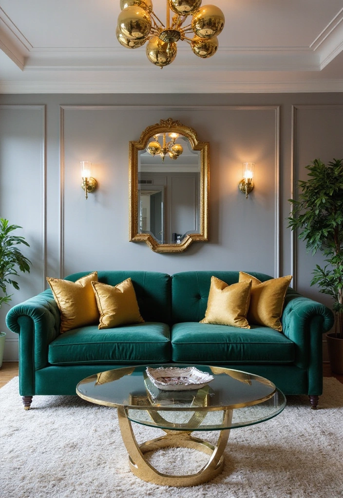 19 Cozy Living Room Transformations That Will Make You Want to Redecorate Immediately! - 5. Modern Glam