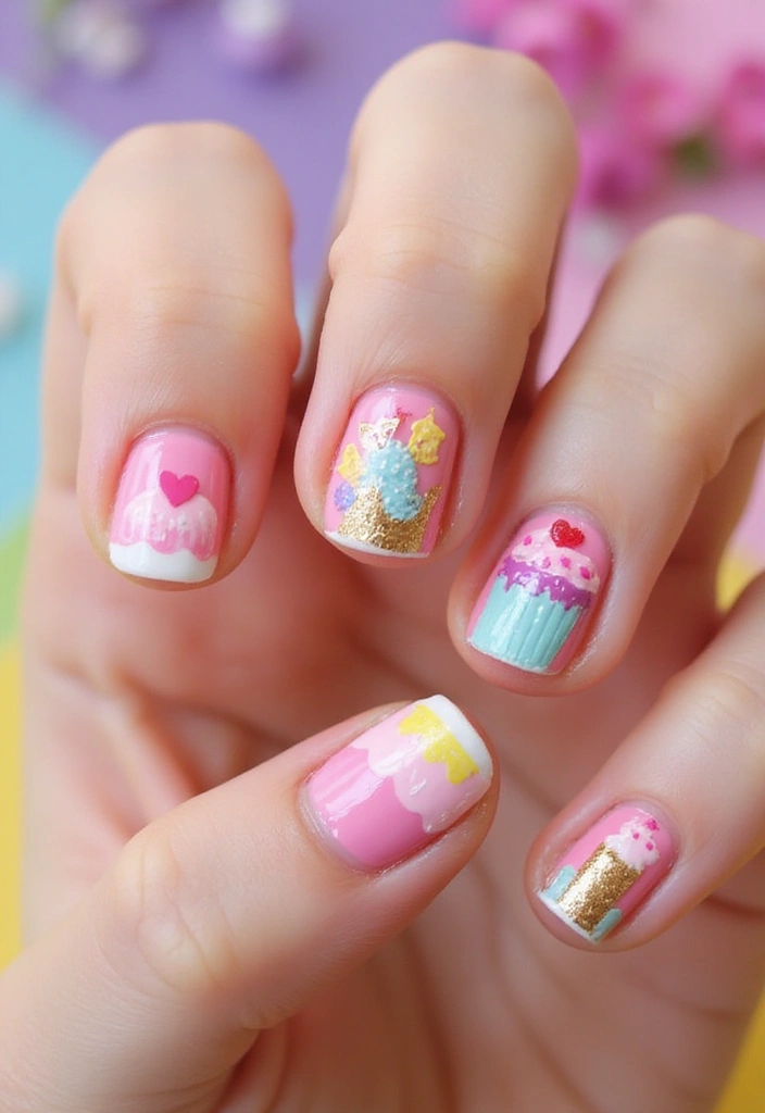 20 Vibrant Spring Nail Ideas That’ll Make You Smile All Season Long! - 11. Sweet Treats