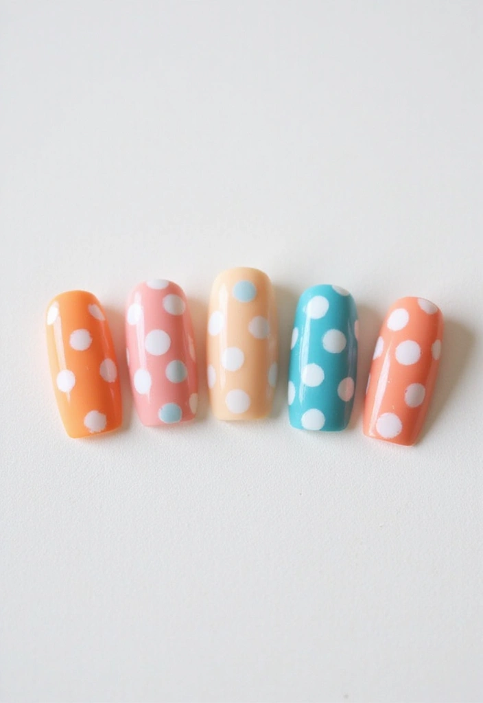 20 Vibrant Spring Nail Ideas That’ll Make You Smile All Season Long! - 14. Polka Dots Galore