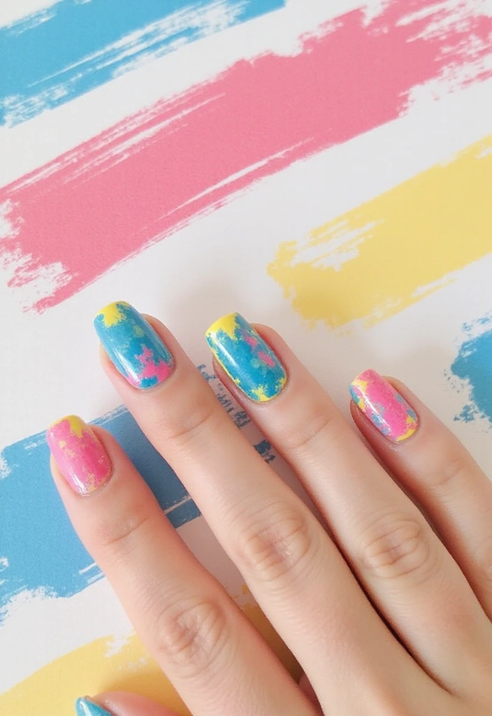 20 Vibrant Spring Nail Ideas That’ll Make You Smile All Season Long! - 15. Artistic Brush Strokes