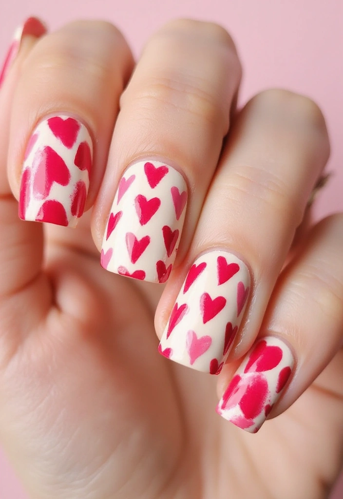 20 Vibrant Spring Nail Ideas That’ll Make You Smile All Season Long! - 19. Heartfelt Designs