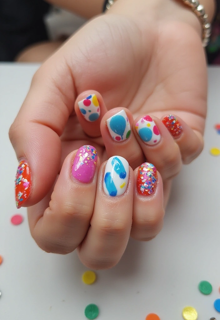 20 Vibrant Spring Nail Ideas That’ll Make You Smile All Season Long! - 20. Celebration Nails