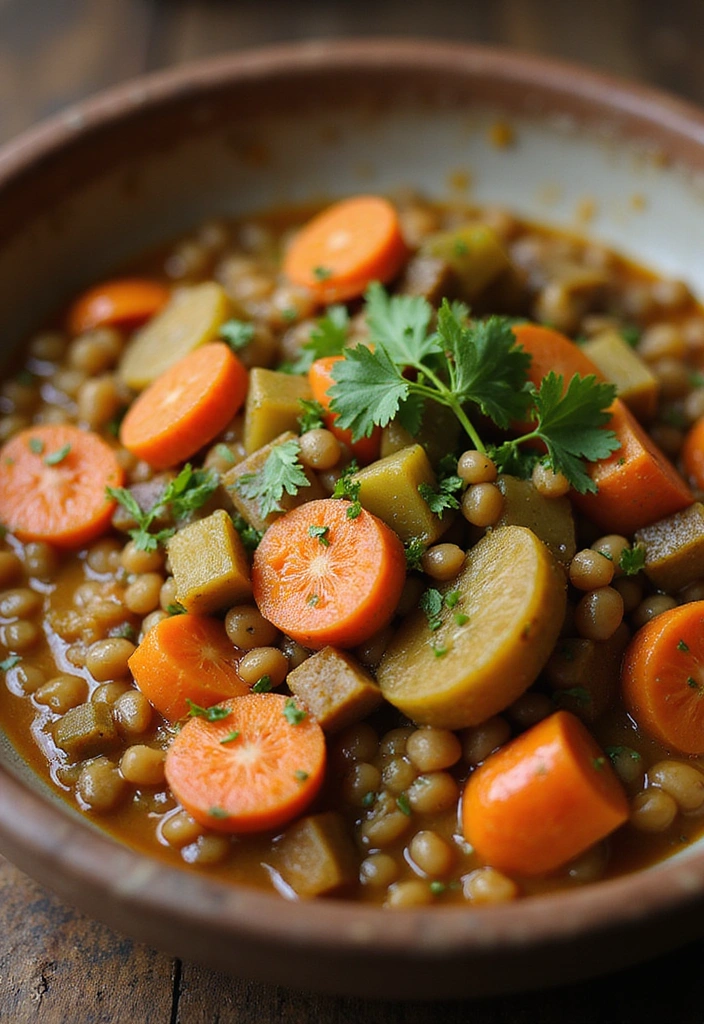 21 Healthy Dinner Recipes That Taste Indulgent (But Are Guilt-Free! #5 Will Surprise You!) - 13. Lentil and Vegetable Stew