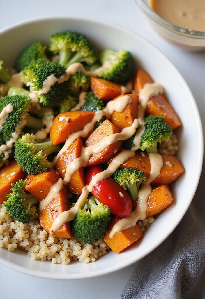 21 Healthy Dinner Recipes That Taste Indulgent (But Are Guilt-Free! #5 Will Surprise You!) - 15. Roasted Vegetable Bowl