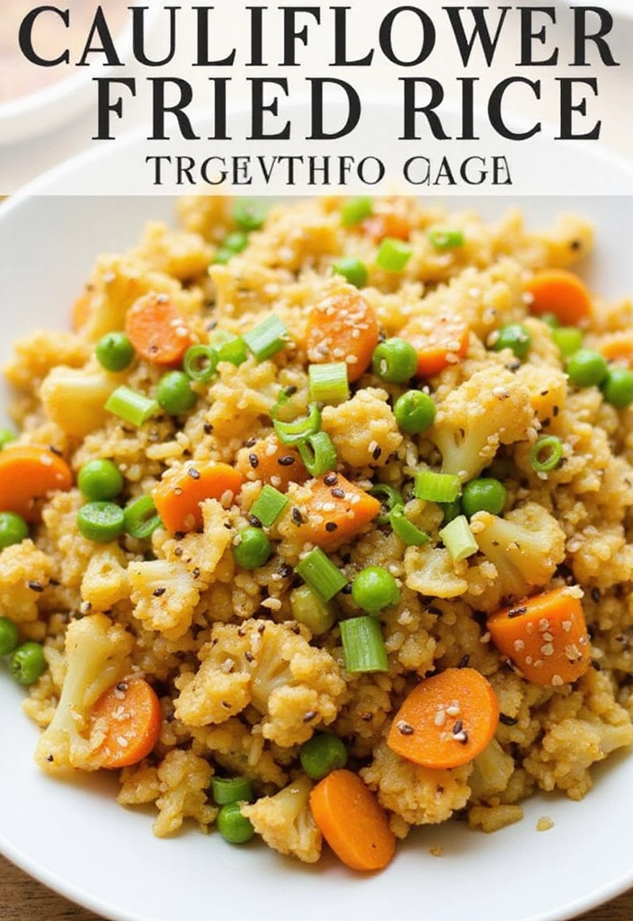 21 Healthy Dinner Recipes That Taste Indulgent (But Are Guilt-Free! #5 Will Surprise You!) - 5. Cauliflower Fried Rice